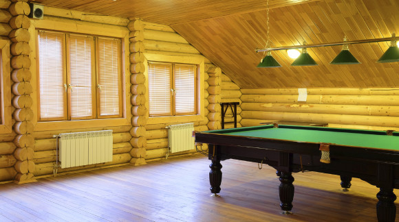 large green pool table